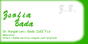 zsofia bada business card